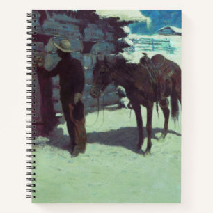 Paarden en cowboy Winter Snow Notitieboek