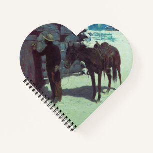 Paarden en cowboy Winter Snow Notitieboek