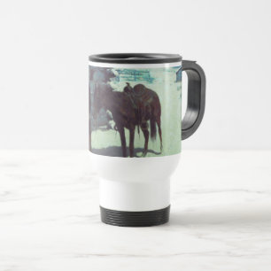 Paarden en cowboy Winter Snow Reisbeker