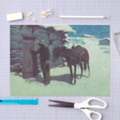 Paarden en cowboy Winter Snow Tissuepapier (Craft)