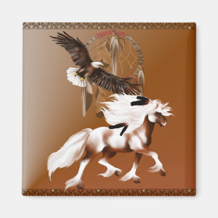 Paarden en Eagle Magnet Magneet