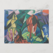 Paarden en Eagle van Franz Marc,  Cubistische kuns Briefkaart (Voorkant)