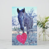 Paarden en hart briefpapier (Staand voorkant)