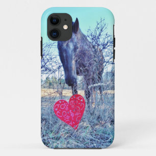 Paarden en hart iPhone 11 hoesje