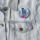 Paarden en hart ronde button 5,7 cm (In situ)