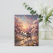 Paarden en karren briefkaart (Staand voorkant)