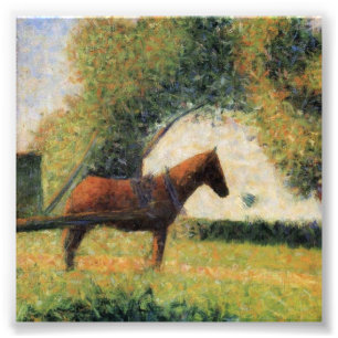 Paarden en kunst door Georges Seurat Foto Afdruk