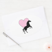 Paarden en liefde ovale sticker (Envelop)