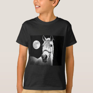 Paarden en maan t-shirt