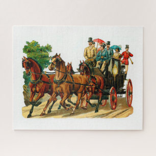 Paarden en onderstel legpuzzel