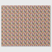 Paarden en palmbladeren cadeaupapier (Vlak)