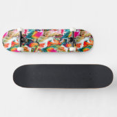 Paarden en palmbladeren skateboard (Horizontaal)