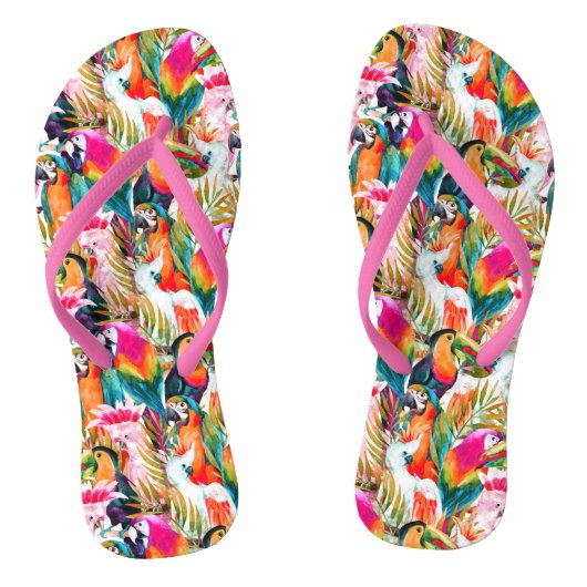 Paarden en palmbladeren teenslippers (Voetbed)