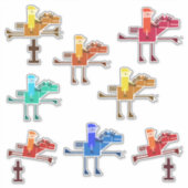 Paarden en rijders sticker (Voorkant)