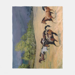 Paarden en Storm van de zomer Fleece Deken