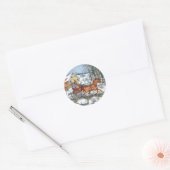Paarden en vervoer ronde sticker (Envelop)