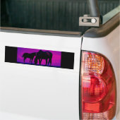 Paarden en vissen bumpersticker (Op Truck)
