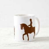 Paarden en Vrouwen Rider Classic Silhouette Afbeel Koffiemok (Voorkant rechts)