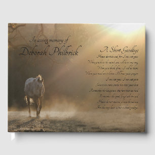 Paarden en zonlicht Spiritueel Memorial Guest Book Gastenboek