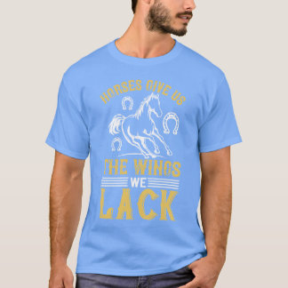 Paarden geven ons vleugels die we missen retro t-shirt
