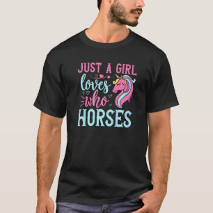 Paarden Gewoon Een Meisje Dat Liefheeft T-shirt