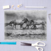 Paarden graven ontkoppeling tissuepapier (Craft)