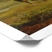 Paarden Grazing: Mares and Foals in a Field (olie  Poster (Hoek)