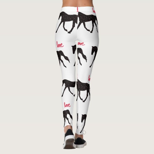 Paarden, hart en liefde leggings (Achterkant)