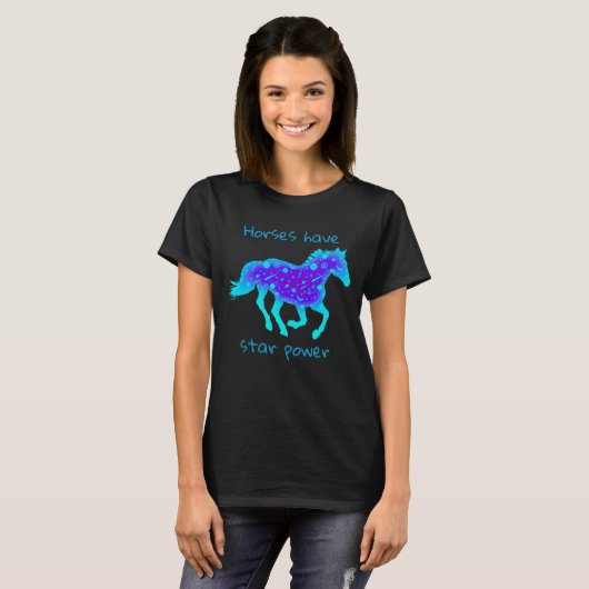 Paarden hebben Star Power T-Shirt (Voorkant volledig)