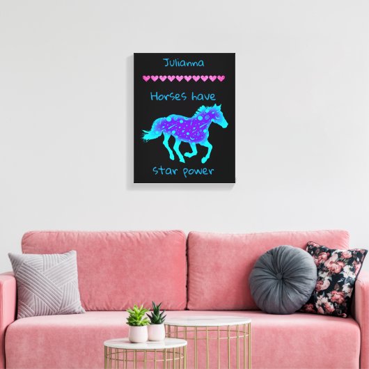 Paarden hebben stersterkte canvas afdruk (Insitu (Woonkamer))
