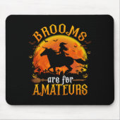 Paarden heks halloween Funny Brooms zijn voor Amat Muismat (Voorkant)