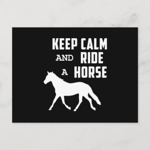 Paarden Hoefijzer rijden Houd kalm cadeau idee Briefkaart