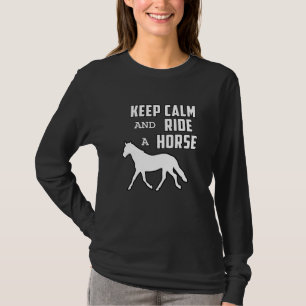 Paarden Hoefijzer rijden Houd kalm cadeau idee T-shirt