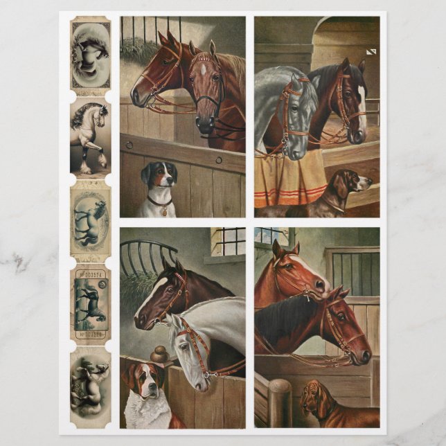  Paarden & Honden Ephemera Fussy Cuts (Voorkant)