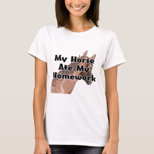 Paarden Hoofd - Mijn paard is mijn thuiswerk T-shirt