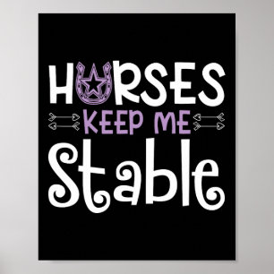 Paarden houden me stabiel paardrijden meisje poster