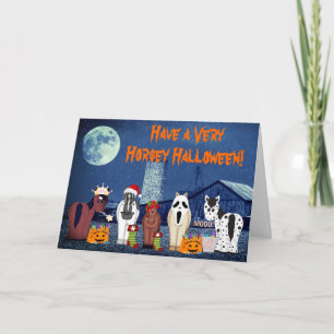 Paarden in Cute Horses van Costumes Horsey Hallowe Kaart