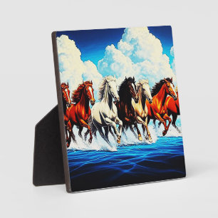 PAARDEN IN DE LUCHT FOTOPLAAT