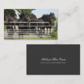 Paarden in de omheining visitekaartje (Voorkant / Achterkant)