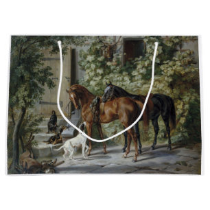 Paarden in de Porch (door Albrecht Adam) Groot Cadeauzakje