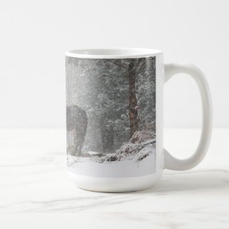 paarden in de sneeuw - mok