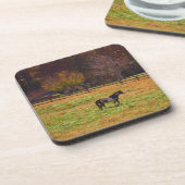 Paarden in de verte onderzetter (Linkerzijde)