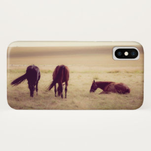 Paarden in de wei 002 iPhone x hoesje
