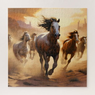 Paarden in de woestijn legpuzzel