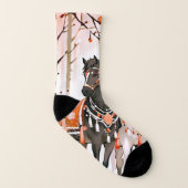 Paarden in een rood bos sokken (Rechts - buiten)