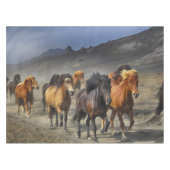 Paarden in een scheut tafelkleed (Voorkant (Horizontaal))