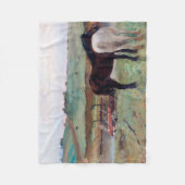Paarden in een weide, Edgar Degas Fleece Deken (Voorkant)