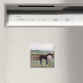 Paarden in een weide, Edgar Degas Magneet (Insitu (Vaatwasser))