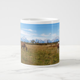 Paarden in Grand Teton National Park Extra Grote Beker