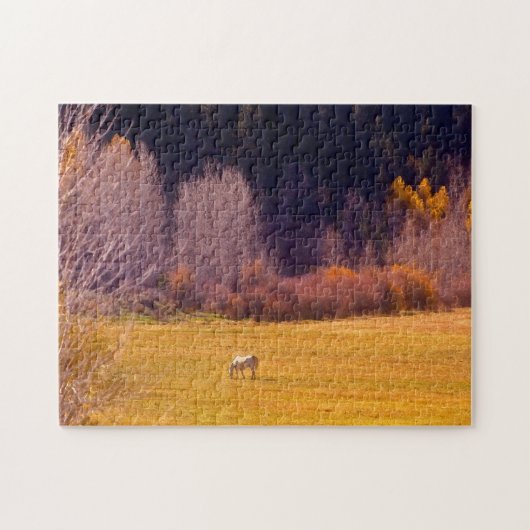 Paarden in Herfst I Legpuzzel (Horizontaal)